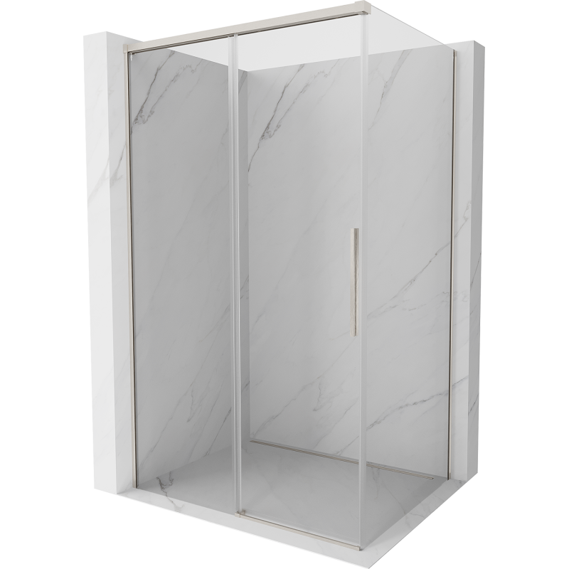 Mexen Rox cabină de duș glisantă 150 x 100 cm, transparent, nichel periat - 8C2-150-100-97-00