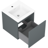 Mexen Orio fürdőszobai szekrény 45 cm mosdóval Otis, 1 fiók, grafit matt/fehér matt - 91A10-04547-1-BF66-W18M01