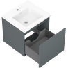 Mexen Orio 50 cm-es fürdőszobaszekrény Otis mosdóval, 1 fiók, grafit matt/fehér matt - 91A10-05047-1-BF66-W18M01