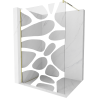Mexen Kioto compartiment de duș Walk-in 100 x 200 cm, val alb 8 mm, aurit - 800-100-101-50-97