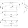 Mexen Orio dulap baie 60 cm cu lavoar Otis, 1 sertar, alb mat - 91A10-06047-1-BF01-W18M01