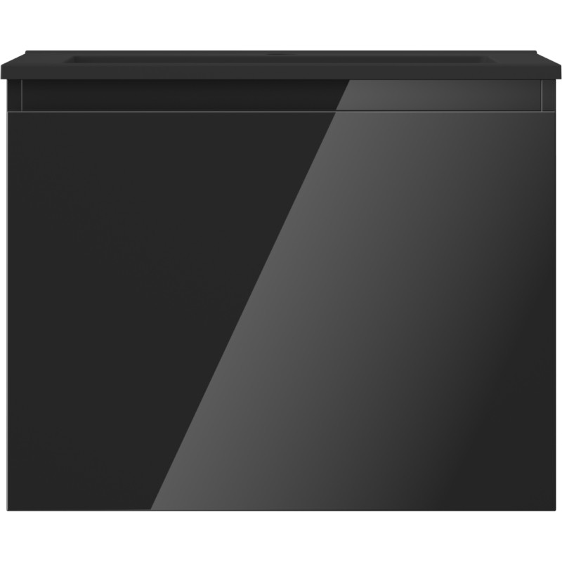 Mexen Orio dulap de baie 60 cm cu lavoar Otis, 1 sertar, negru lucios/negru mat - 91A10-06047-1-BF70-W18M71