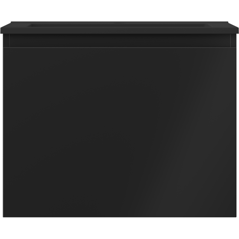 Mexen Orio fürdőszobaszekrény 60 cm mosdóval Otis, 1 fiók, fekete matt - 91A10-06047-1-BF71-W18M71