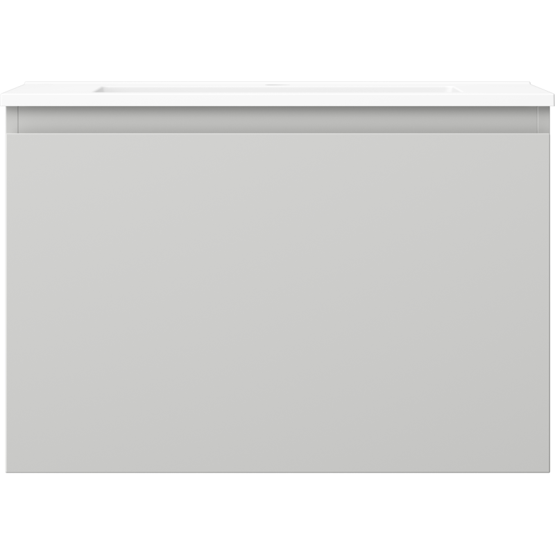 Mexen Orio fürdőszobaszekrény 70 cm mosdóval Otis, 1 fiók, szürke matt/fehér matt - 91A10-07047-1-BF62-W18M01