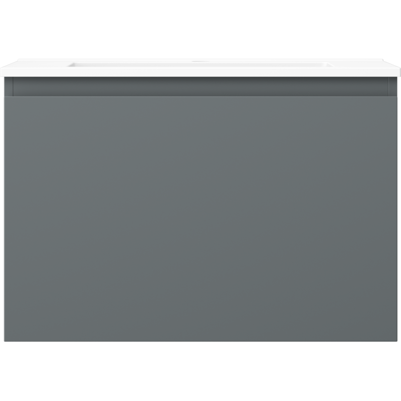 Mexen Orio fürdőszobai szekrény 70 cm mosdóval Otis, 1 fiók, matt grafit/matt fehér - 91A10-07047-1-BF66-W18M01