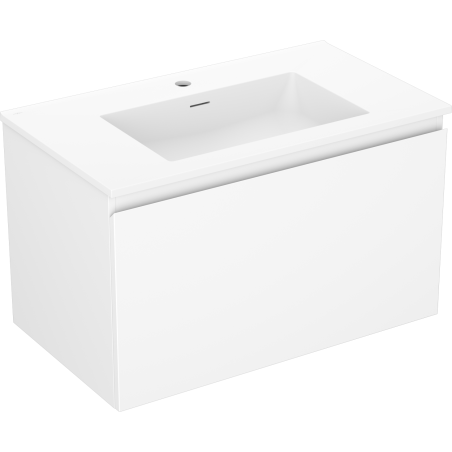 Dulap baie Mexen Orio 80 cm cu lavoar Otis, 1 sertar, alb mat - 91A10-08047-1-BF01-W18M01