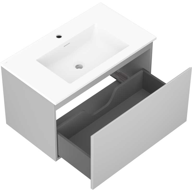 Mexen Orio dulap baie 80 cm cu chiuvetă Otis, 1 sertar, gri mat/alb mat - 91A10-08047-1-BF62-W18M01