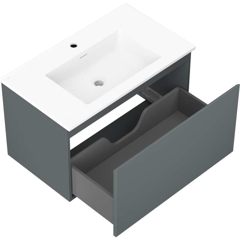 Mexen Orio dulap baie 80 cm cu chiuvetă Otis, 1 sertar, grafit mat/alb mat - 91A10-08047-1-BF66-W18M01