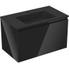 Mexen Orio dulap baie 80 cm cu lavoar Otis, 1 sertar, negru lucios/negru mat - 91A10-08047-1-BF70-W18M71