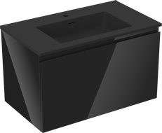 Mexen Orio dulap baie 80 cm cu chiuvetă Otis, 1 sertar, negru lucios/negru mat - 91A10-08047-1-BF70-W18M71