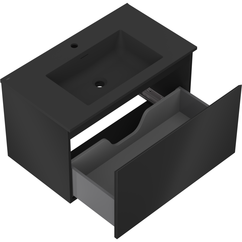 Mexen Orio dulap baie 80 cm cu lavoar Otis, 1 sertar, negru mat - 91A10-08047-1-BF71-W18M71