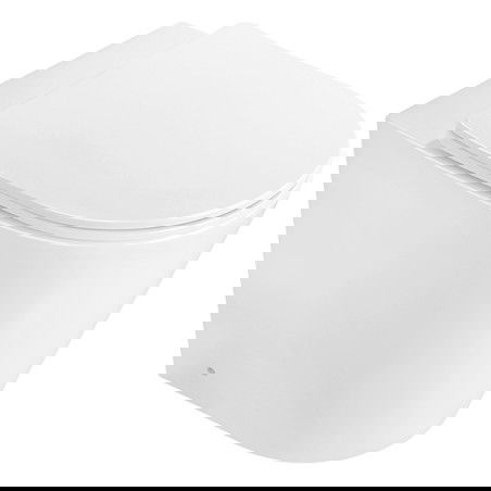 Mexen Rico vas WC de podea Rimless cu capac cu închidere lentă slim, duroplast, alb lucios - 32724000