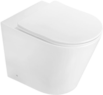 Mexen Rico álló Rimless WC-csésze lassan csukódó slim duroplast tetővel, fényes fehér - 32724000
