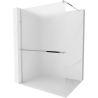 Mexen Kioto+ perete de duș cu raft Walk-in 70 x 200 cm, înghețat, crom - 800-070-121-01-30