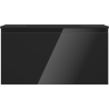 Dulap de baie Mexen Orio 90 cm cu chiuvetă Otis, 1 sertar, negru lucios/negru mat - 91A10-09047-1-BF70-W18M71