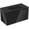 Dulap de baie Mexen Orio 90 cm cu chiuvetă Otis, 1 sertar, negru lucios/negru mat - 91A10-09047-1-BF70-W18M71