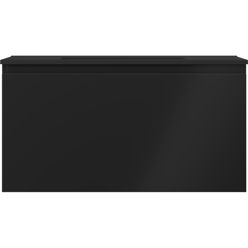 Mexen Orio dulap baie 90 cm cu lavoar Otis, 1 sertar, negru mat - 91A10-09047-1-BF71-W18M71