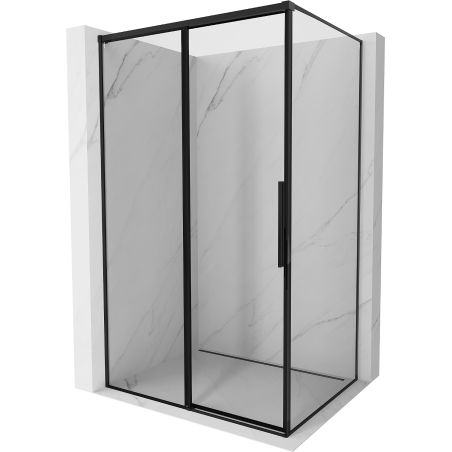 Cabină de duș glisantă stânga Mexen Rox 135 x 70 cm, cadru negru, negru - 8C2-135-070-70-70-L