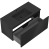 Mexen Orio 100 cm-es fürdőszobaszekrény Otis mosdóval, 1 fiók, fekete matt - 91A10-10047-1-BF71-W18M71