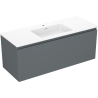 Mexen Orio fürdőszobai szekrény 120 cm Otis mosdóval, 1 fiók, grafit matt/fehér matt - 91A10-12047-1-BF66-W18M01