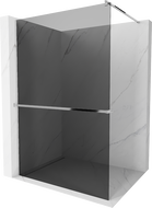 Mexen Kioto+ zuhanyfal polccal Walk-in 80 x 200 cm, grafit, króm - 800-080-121-01-40