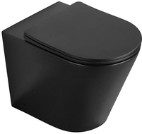 Mexen Rico WC cu bol în picioare Rimless cu capac cu cădere lentă, duraplast, negru mat - 32724085