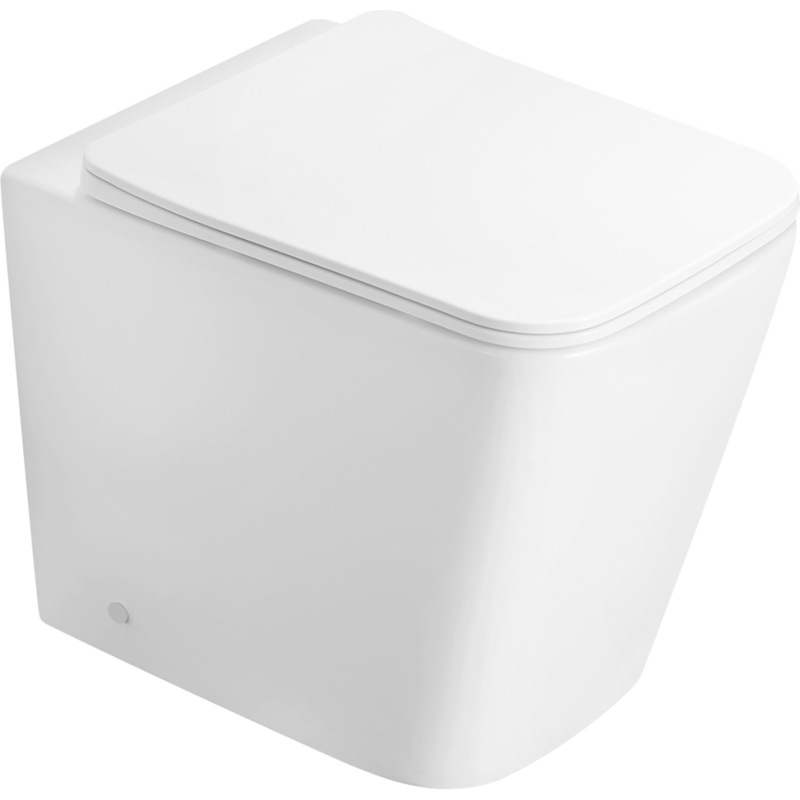 Mexen Cube vas de toaletă stativ Rimless cu capac cu coborâre lentă slim, duroplast, alb lucios - 32924000