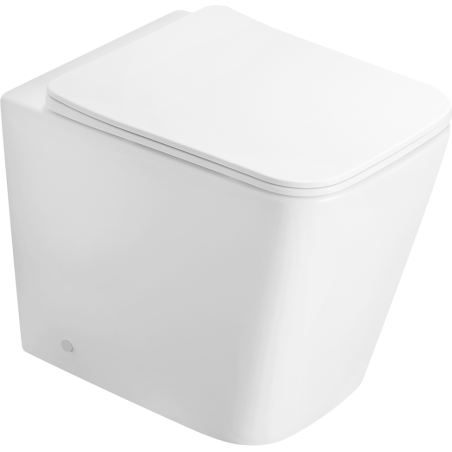 Mexen Cube vas de toaletă stativ Rimless cu capac cu coborâre lentă slim, duroplast, alb lucios - 32924000