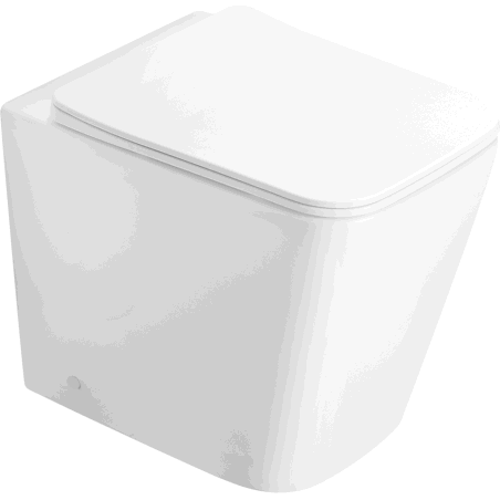 Mexen Cube vas de toaletă stativă Rimless cu capac slim cu cădere lentă, duroplast, alb lucios - 32924000