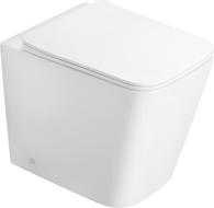 Mexen Cube szabadon álló Rimless WC csésze lassan záródó, vékony duroplast ülőkével, fényes fehér - 32924000