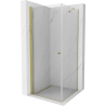Mexen Pretoria cabină de duș cu deschidere de 90 x 90 cm, transparent, auriu - 852-090-090-50-00