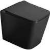 Mexen Cube WC cu picior Rimless cu capac cu cădere lentă slim, duroplast, negru mat - 32924085
