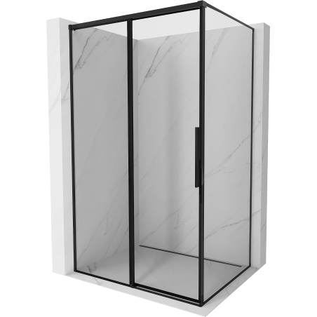 Mexen Rox cabină de duș glisantă stânga 140 x 75 cm, ramă neagră, negru - 8C2-140-075-70-70-L