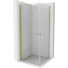 Mexen Pretoria Duo cabină de duș batantă 70 x 70 cm, transparent, auriu - 852-070-070-50-00-02