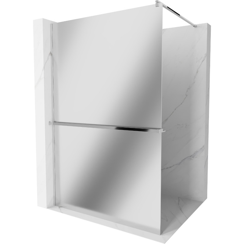 Mexen Kioto+ 70 x 200 cm-es zuhanyfal polccal, Walk-in, tükör, króm - 800-070-121-01-50