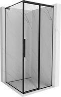 Mexen Rox L cabină de duș glisantă dreapta 110 x 110 cm, ramă neagră, negru - 8C2L-110-110-70-70-P