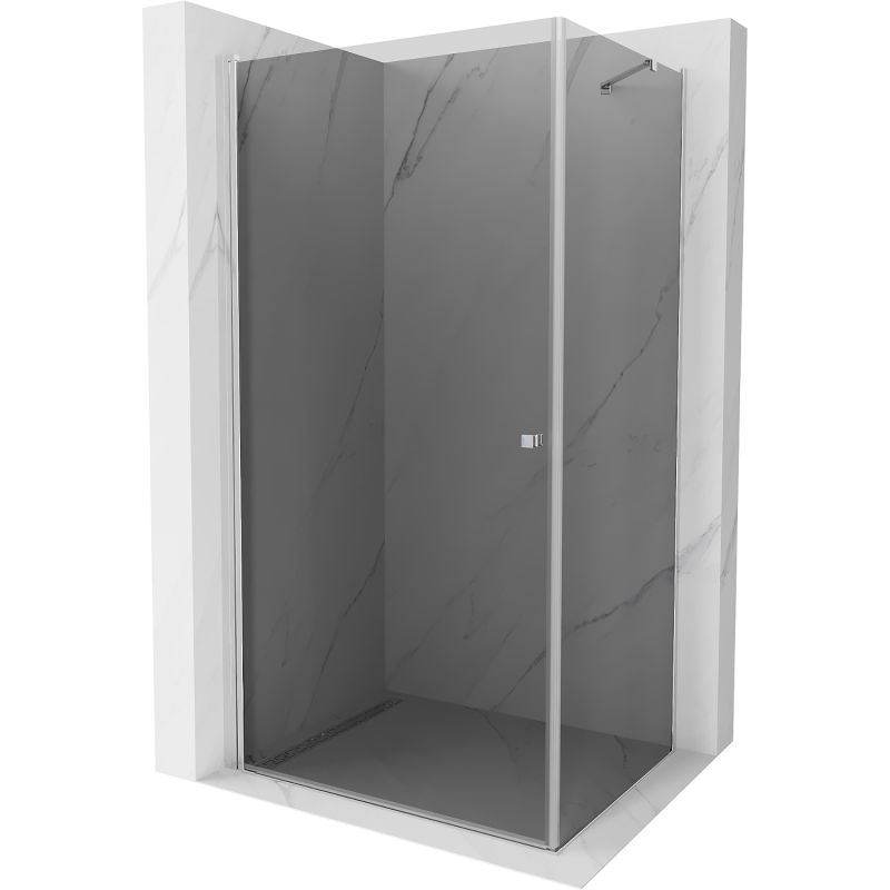 Mexen Pretoria cabină de duș cu balamale 70 x 80 cm, Grafit, Crom - 852-070-080-01-40