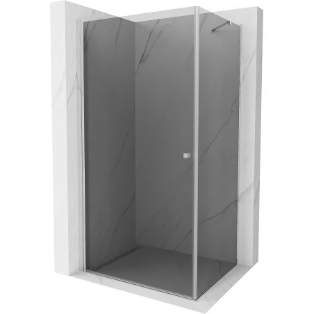 Mexen Pretoria cabină de duș cu balamale 70 x 80 cm, Grafit, Crom - 852-070-080-01-40