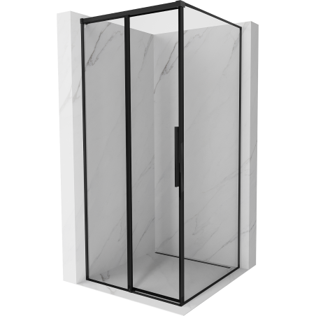 Mexen Rox cabină de duș glisantă stânga 95 x 95 cm, cadru negru, negru - 8C2-095-095-70-70-L