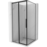 Mexen Rox cabină de duș glisantă stânga 95 x 95 cm, cadru negru, negru - 8C2-095-095-70-70-L