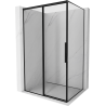 Mexen Rox cabină de duș cu ușă glisantă stânga 125 x 95 cm, cadru negru, negru - 8C2-125-095-70-70-L