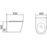 Mexen Rico Rimless Tornado WC-csésze lassan záródó slim, duroplast, fényes fehér ülőkével - 3072L4000T