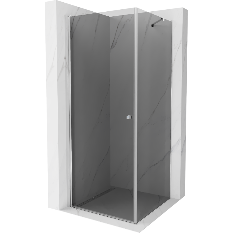 Mexen Pretoria nyíló zuhanykabin 90 x 90 cm, grafit, króm - 852-090-090-01-40