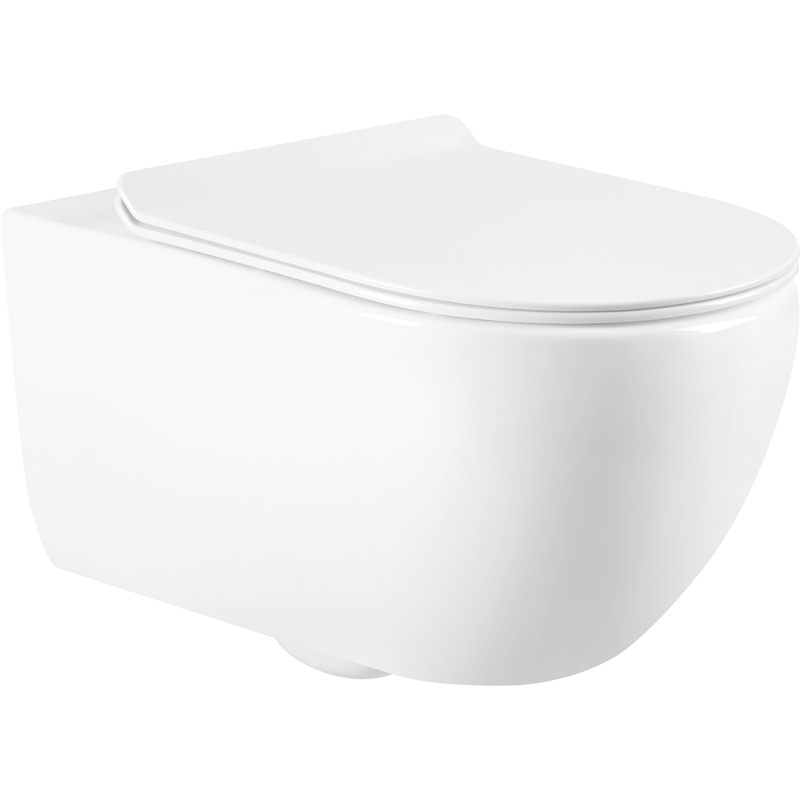 Mexen Carmen vas de toaletă fără ramă cu capac slim care coboară încet, duraplast, alb lucios - 3088L4000