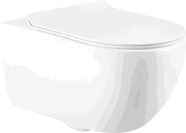 Mexen Carmen vas de toaletă fără ramă cu capac slim care coboară încet, duraplast, alb lucios - 3088L4000