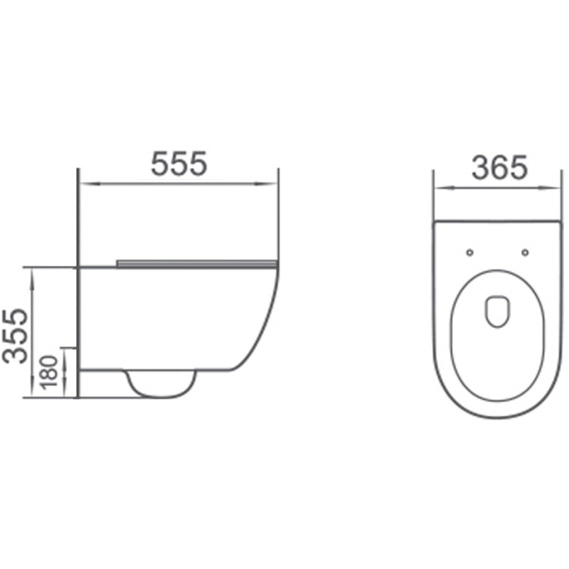 Mexen Carmen Rimless Tornado WC csésze lassan záródó vékony üléssel, duroplast, fényes fehér - 3088L4000T