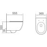 Mexen Carmen fali wc Rimless Tornado lassan csukódó vékony ülőkével, duroplast, fényes fehér - 3088L4000T