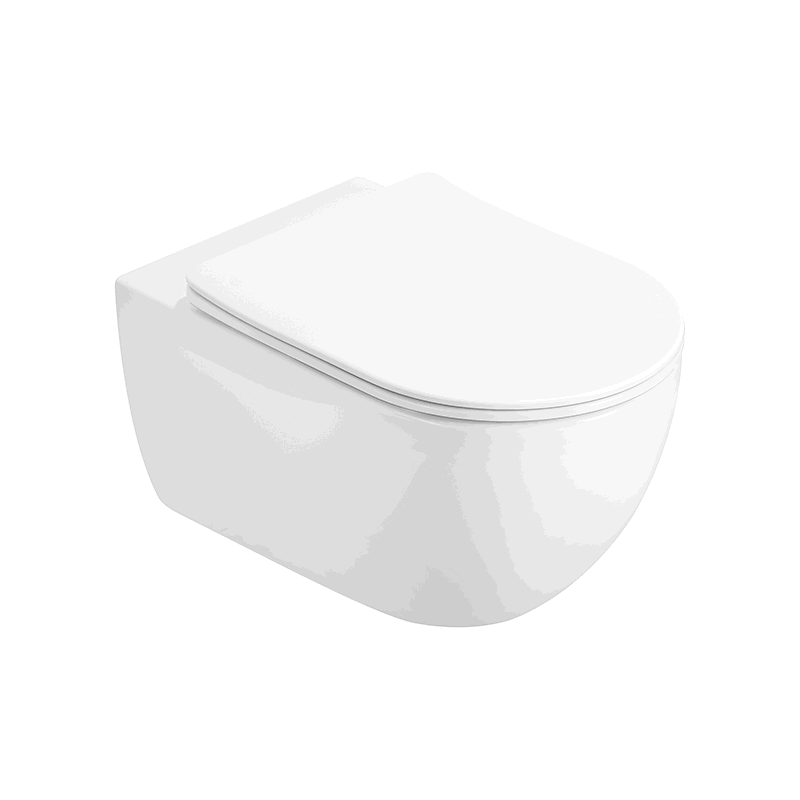 Mexen Carmen fali wc Rimless Tornado lassan csukódó vékony ülőkével, duroplast, fényes fehér - 3088L4000T