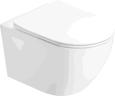 Mexen Lena vas wc Rimless Tornado cu capac slim cu coborâre lentă, duroplast, alb lucios - 3022L4000T