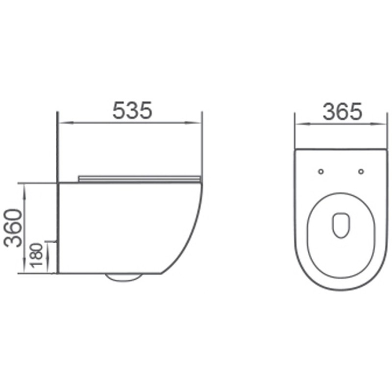 Mexen Lena 2.0 Rimless Tornado WC csésze lassú záródású slim ülőkével, duroplasztik, fehér fényes - 3022L4000T